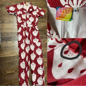 MEDIUM Big Bud Press RARE Strawberry Jumpsuit 5 Year Anniversary Limited Edition